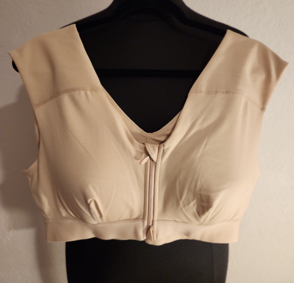 Tommie Copper Bra Front Zip Support Beige Neutral